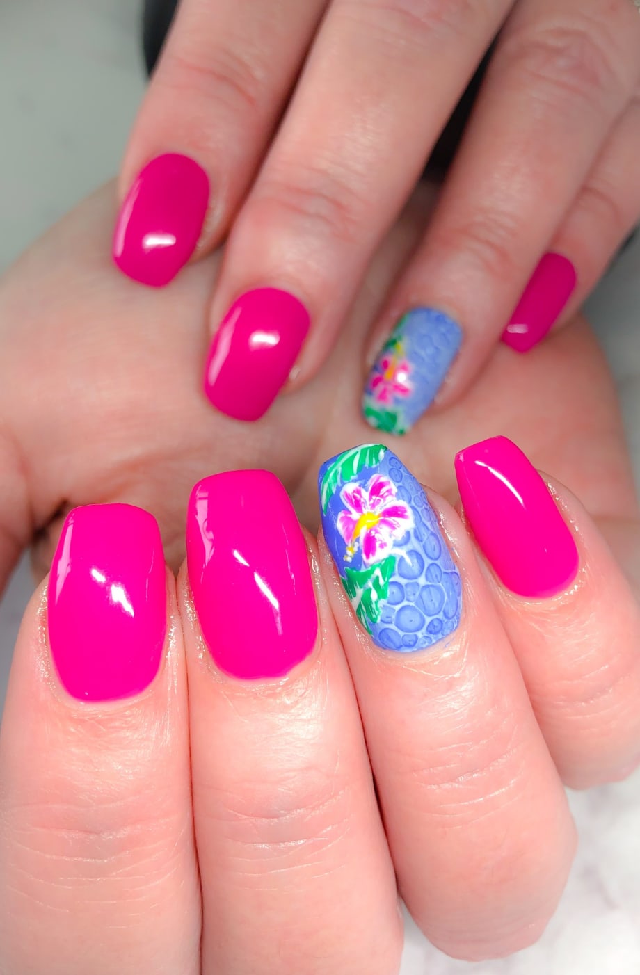 Day 161: Summer Flower and Butterfly Wing Nail Art