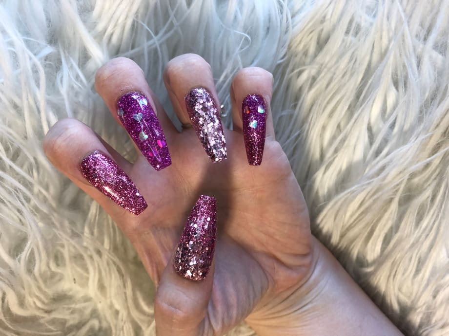 Day 42: I Heart Glitter Nail Art