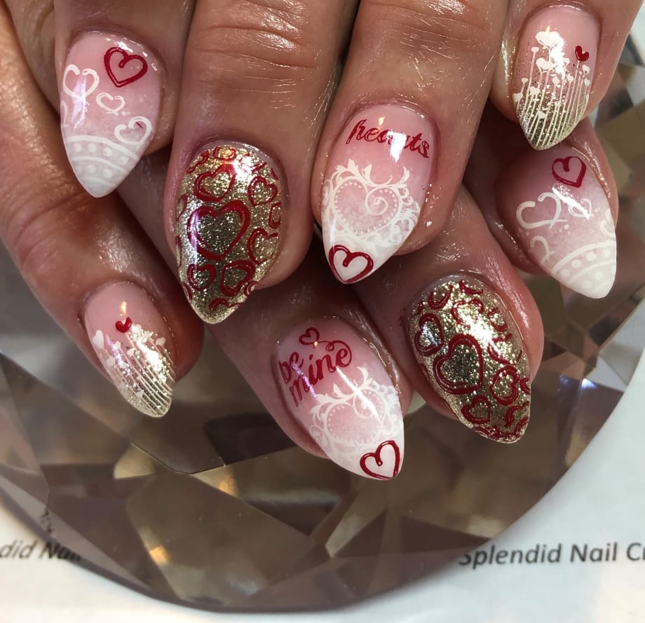 Day 44: Lots of Love Nail Art