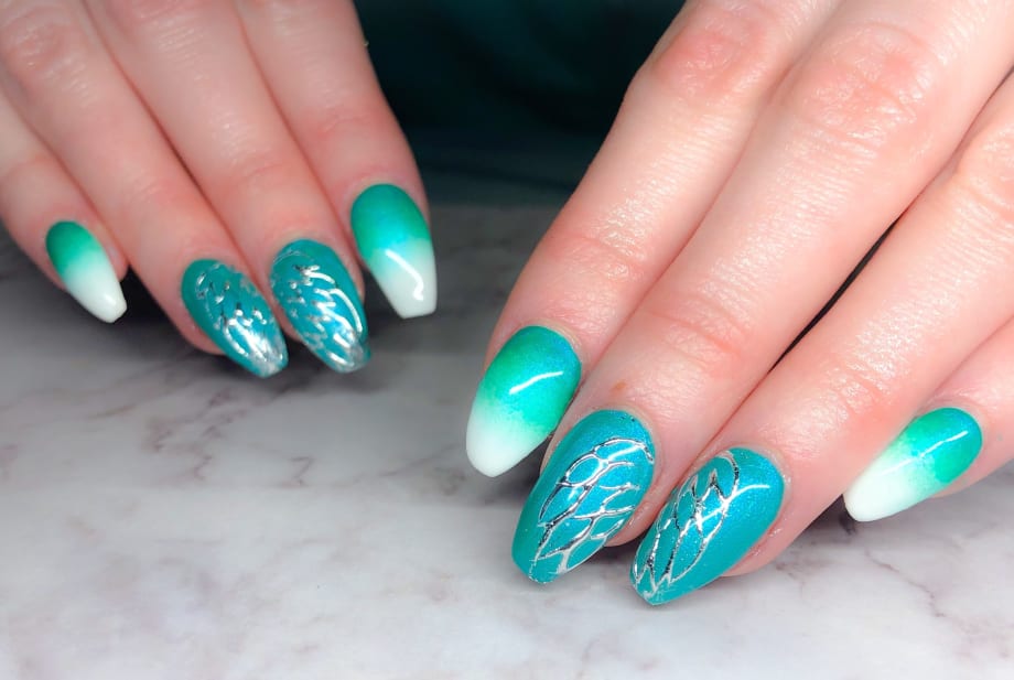 Day 72: Spring Ombre and Pattern Nail Art