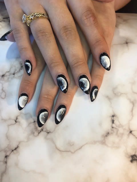 Day 81: Moon Phases and Marbles Nail Art