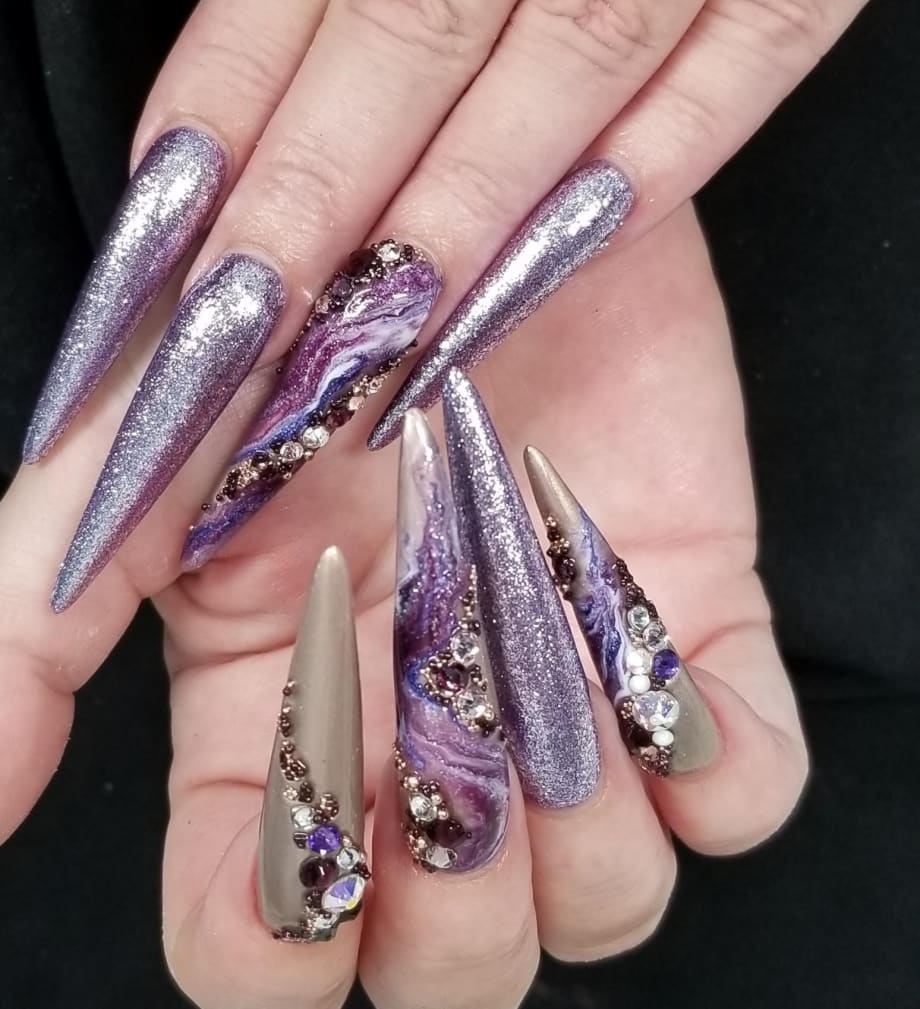 Day 201: Lace Nail Art