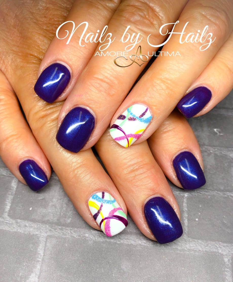Day 238: Abstract Accent Nail Art