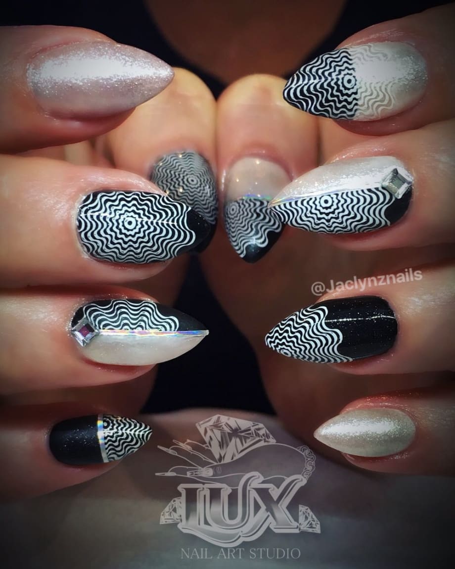 Day 247: Glitter and Illusion Nail Art