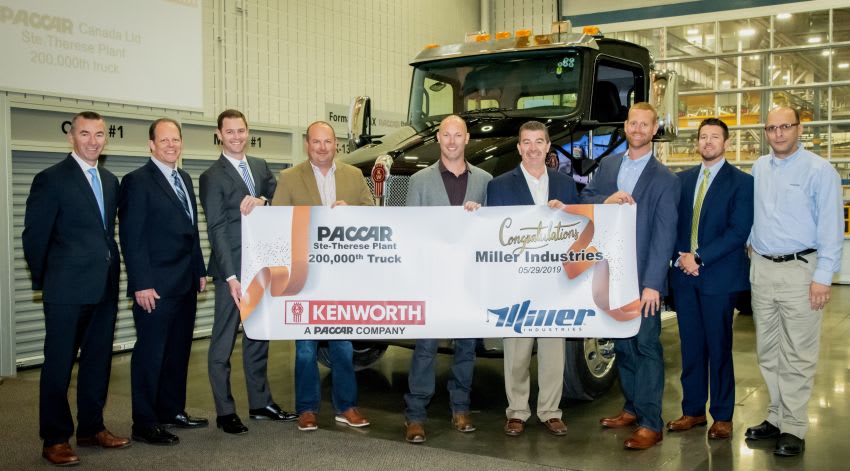 Miller Industries Takes Delivery of Milestone Kenworth T270