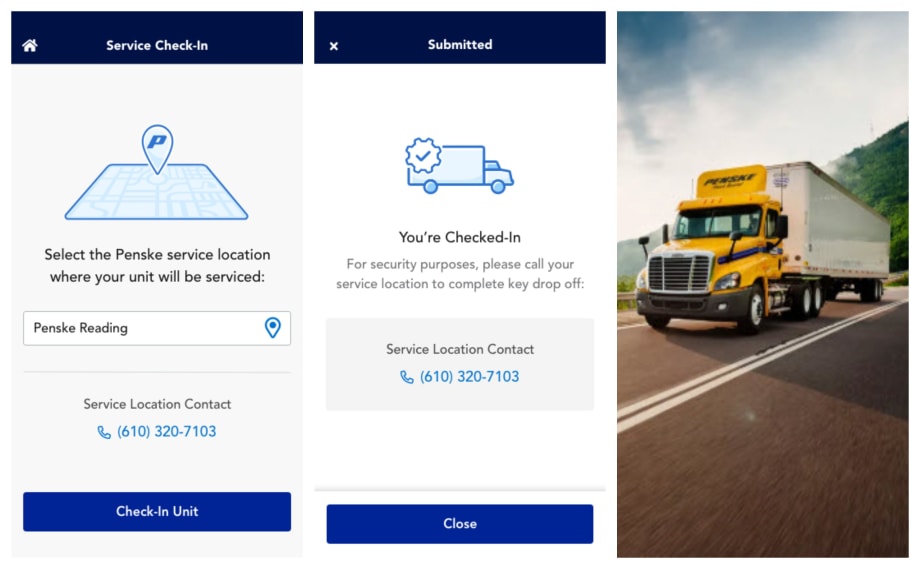 Penske Truck Leasing Introduces Remote Service Check-In