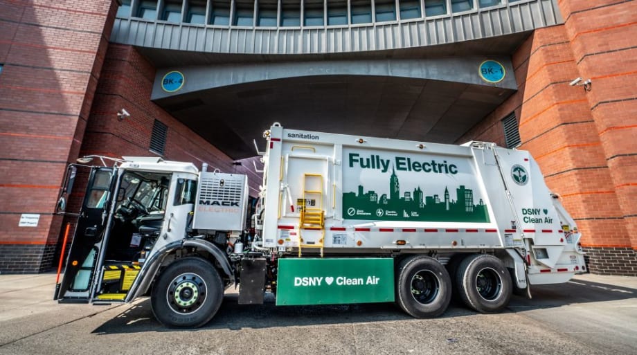 First Mack LR Electric Serves N.Y. Sanitation Department