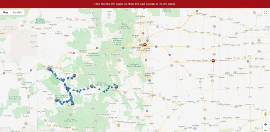 Spireon Actives Live Tracking for Capitol Christmas Tree
