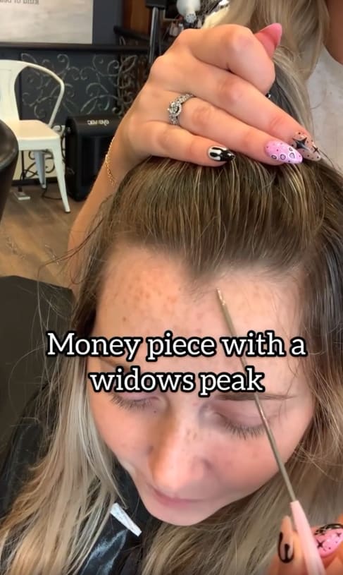 Stylist Tip: Money Piece on a Widow's Peak