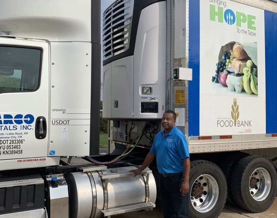 Carrier Transicold Gifts Trailer Reefer Unit to Food Bank