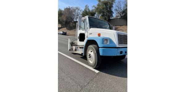 Crane Truck Tears in Two Pieces on Sacramento Highway