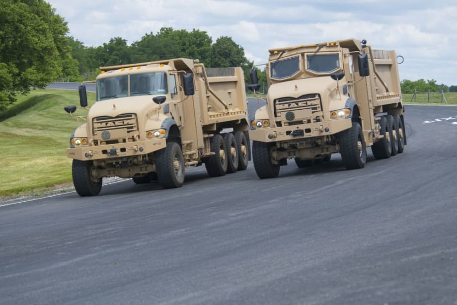 Mack Defense Starts Heavy Dump Truck Production