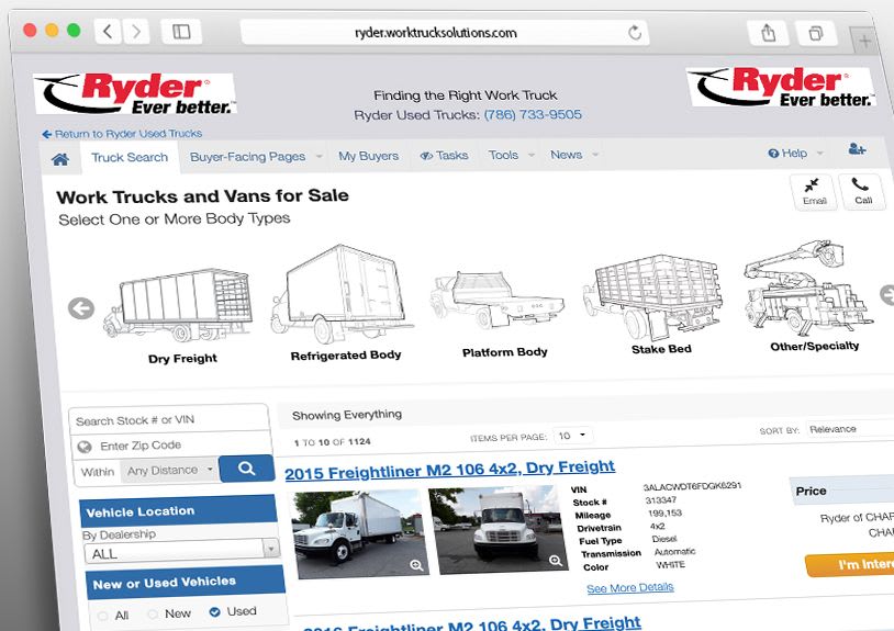 Ryder Inventory Now on Work Truck Solutions 