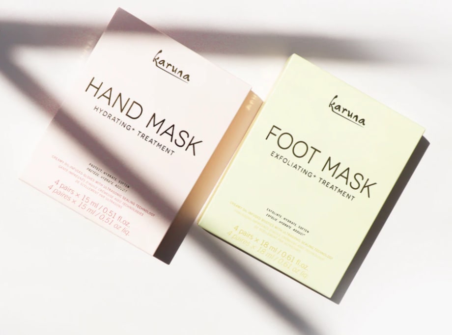 Karuna's New and Improved Hand and Foot Masks Completely Banish Dry Skin