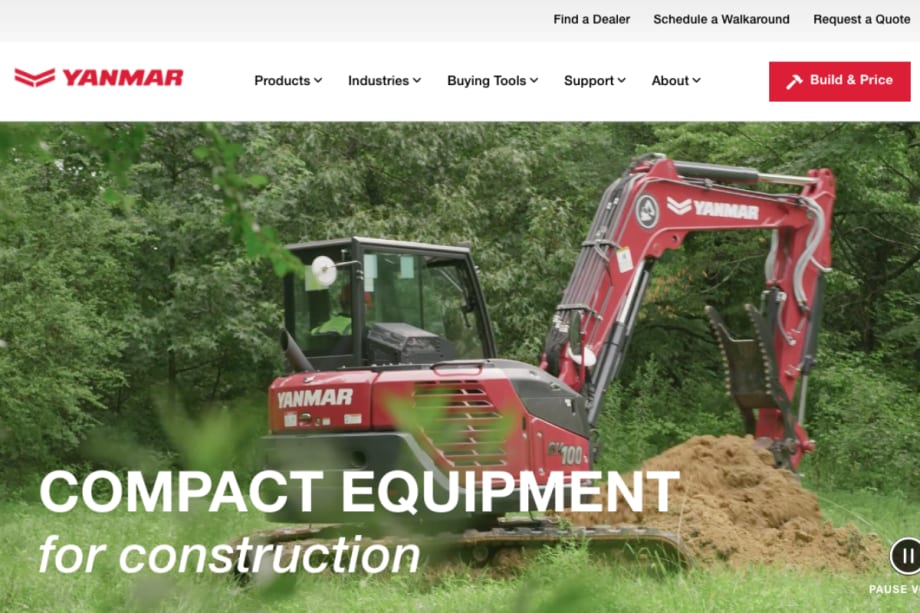 Yanmar Launches Compact Equipment Website