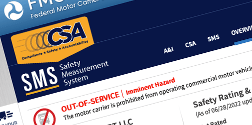 FMCSA Declares Connecticut Carrier 'Imminent Hazard'