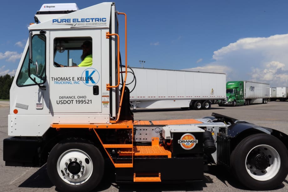 Keller Trucking Deploys Orange EV Yard Truck