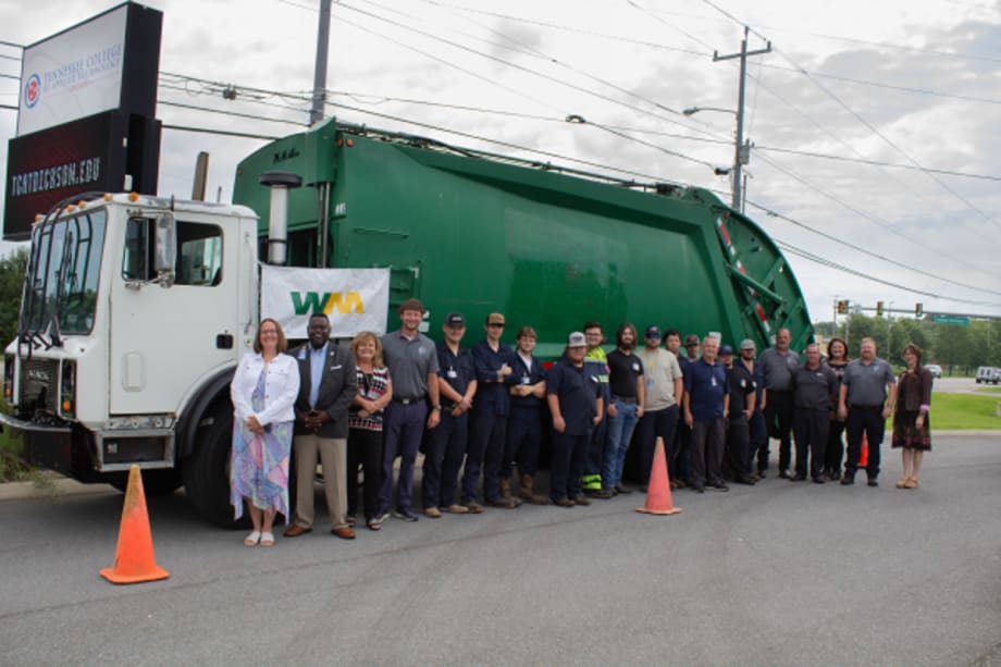 Waste Management Provides Refuse Truck to TCAT