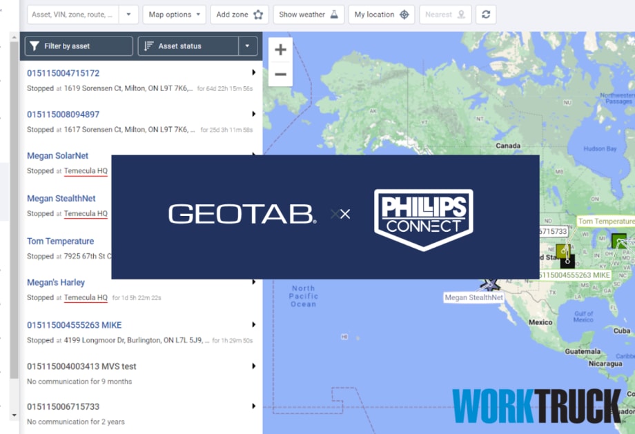 Geotab Offers Phillips Connect Asset Tracking & Management