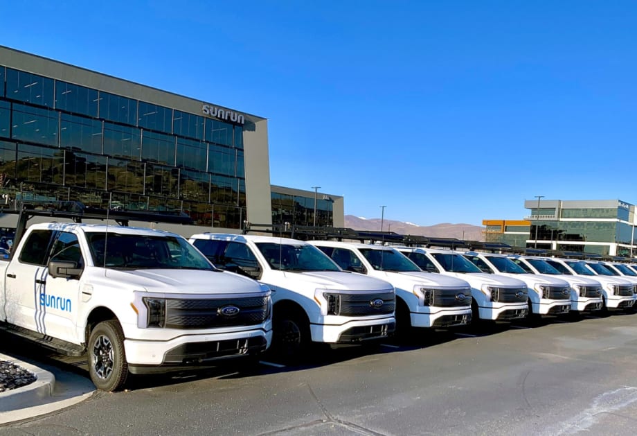 Sunrun Adds Ford F-150 Lightnings to Fleet