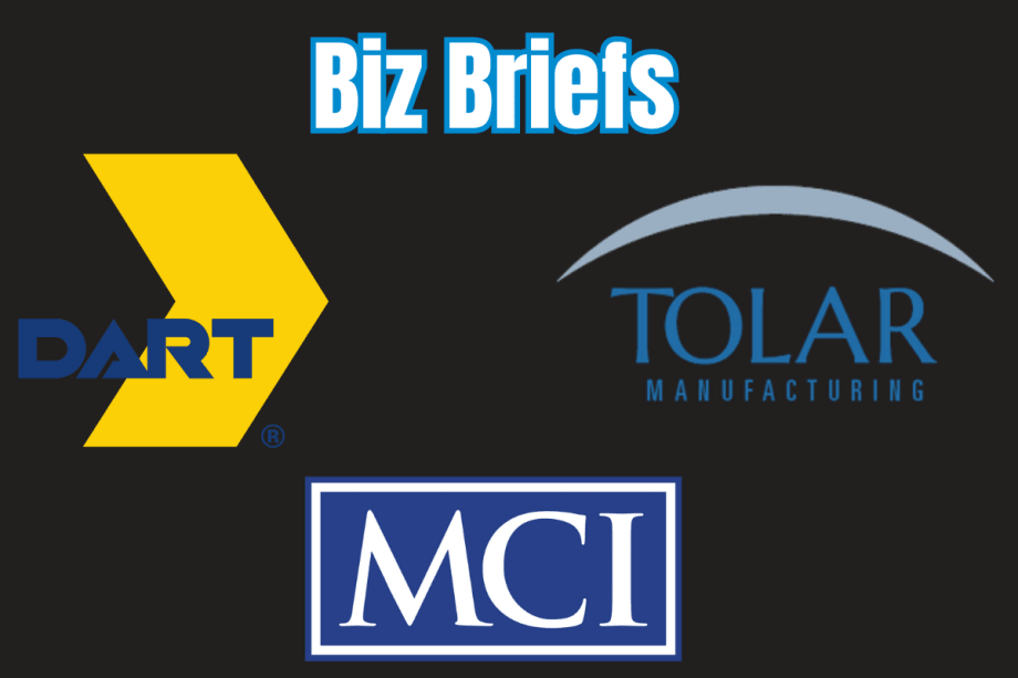 Biz Briefs: Tolar Delivers Bus Shelters, MCI Reunion, and More