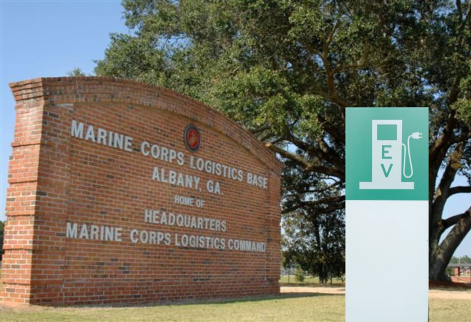 Utility Company Installs Charging Stations at Marine Base