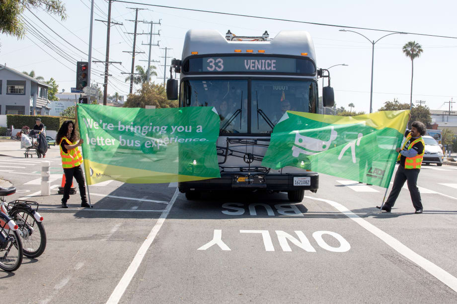 LADOT, Metro Celebrate Completion of Safety and Mobility Project