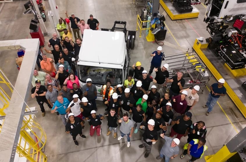 First Mullen Class 3 EV Truck Rolls Off Assembly Line