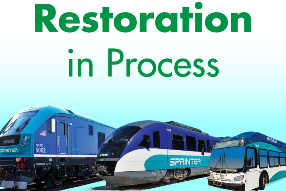 NCTD Announces Planned Restoration of Service Following Tropical Storm Hilary