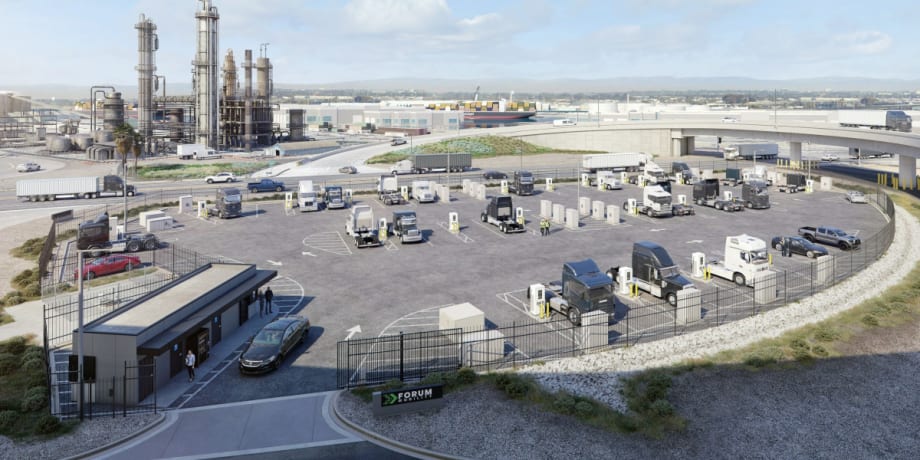 Depot at Port of Long Beach to Charge 200 Trucks Per Day