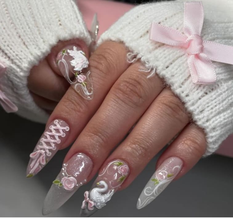 Coquette Nails: 10 Photos of Spring 2024's Cutest Nail Trend
