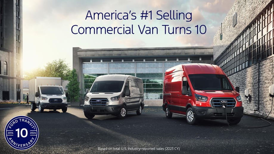 Ford Transit Celebrates 10 Years, Gets New Tech 