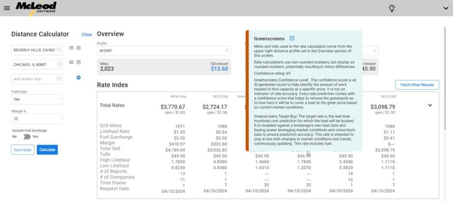 Greenscreens.ai Integration Brings Dynamic Pricing Tool to McLeod's PowerBroker 