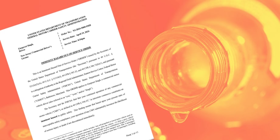 FMCSA Declares Driver 'Imminent Hazard' Following Alcohol, HOS Violations 