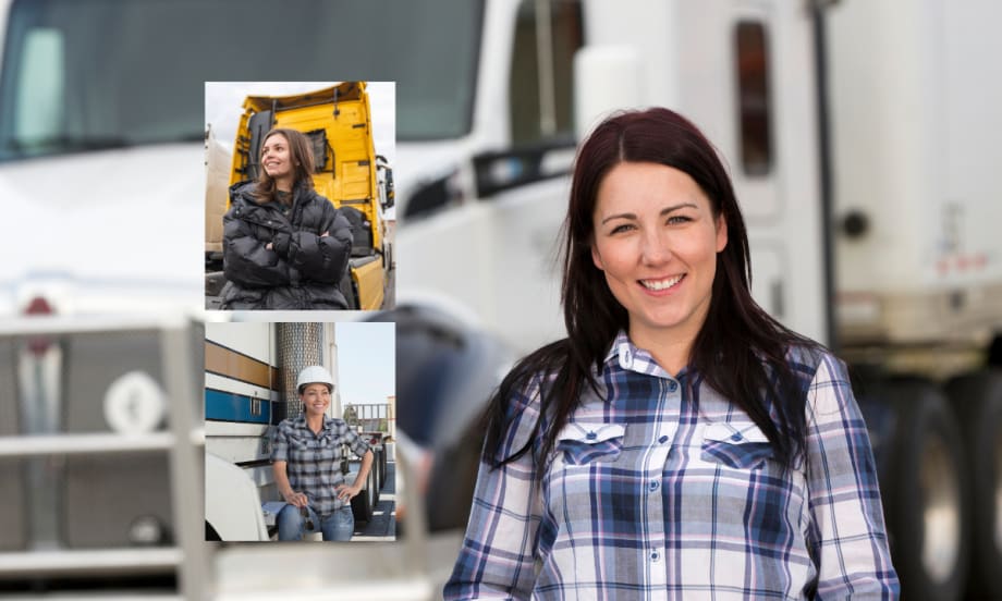 Examples of women truck drivers
