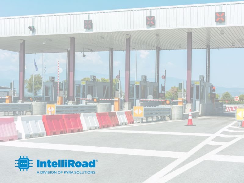 empty lanes at a toll booth