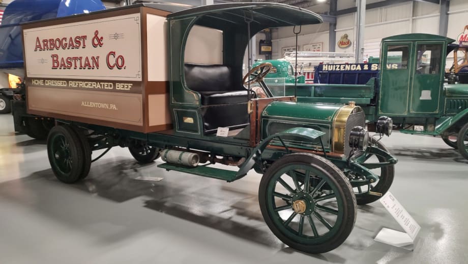 Antique truck showcased in museum.