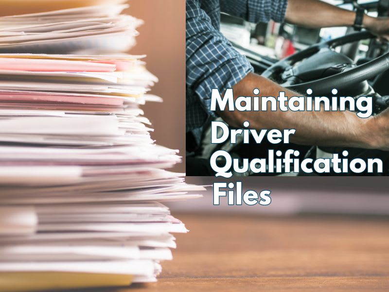 Picture of driver qualification documents such as license, medical certificate, and training records.