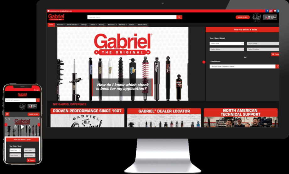 Screenshot of Gabriel.com web page.
