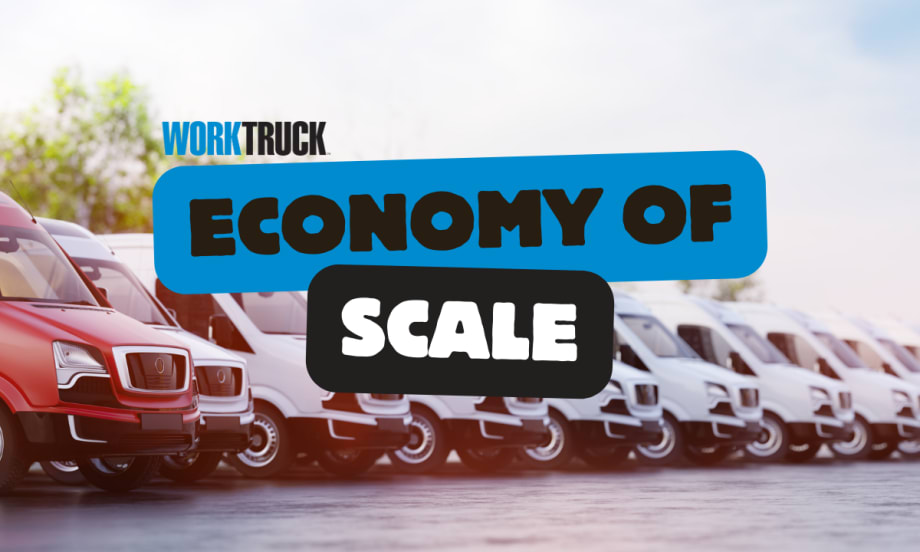 Large van fleet with Economy of Scale over the top