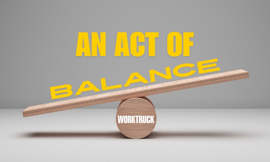A balance with text "An Act of Balance"