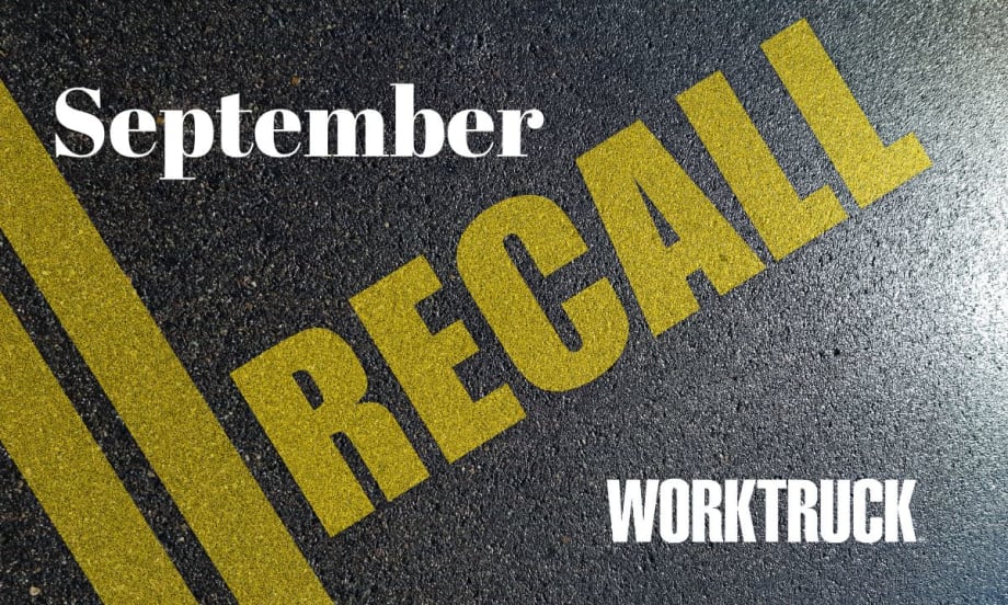 Background image of asphalt with two yellow lines and RECALL text in yellow.