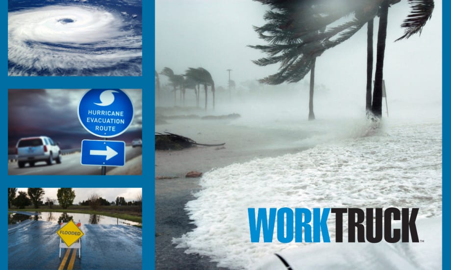 Multiple images depicting hurricanes