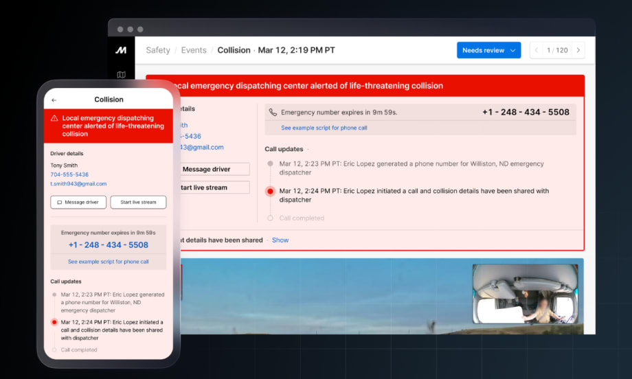 Motive Launches First Responder Service for Faster Emergency Aid to Commercial Drivers
