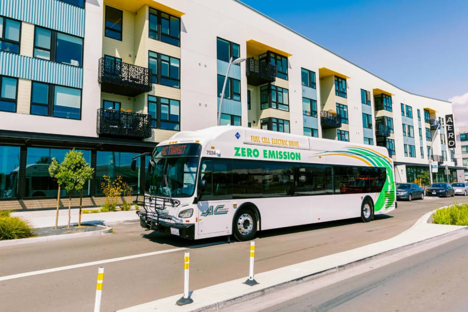 An AC Transit Zero Emissions Bus