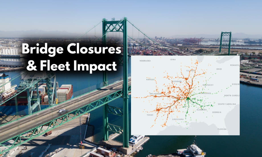 Geotab ITS Study Shows Impact of U.S. Bridge Closures on Freight and Supply Chains