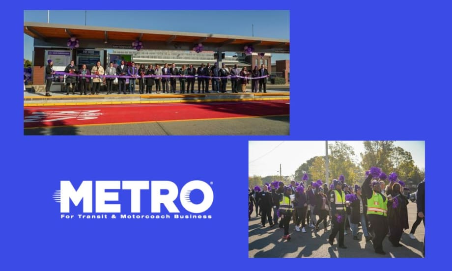 The ribbon cutting ceremony and parade for the opening of the Purple Line.