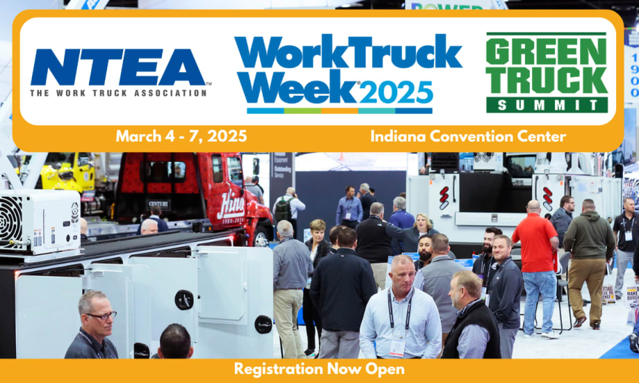 Photo of attendees at an expo and logos for the event.