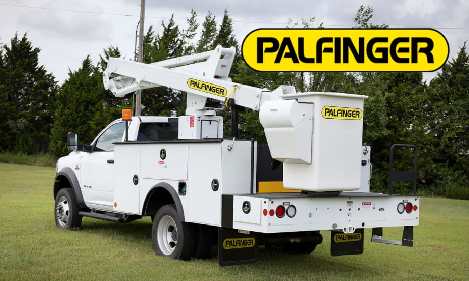 White bucket truck