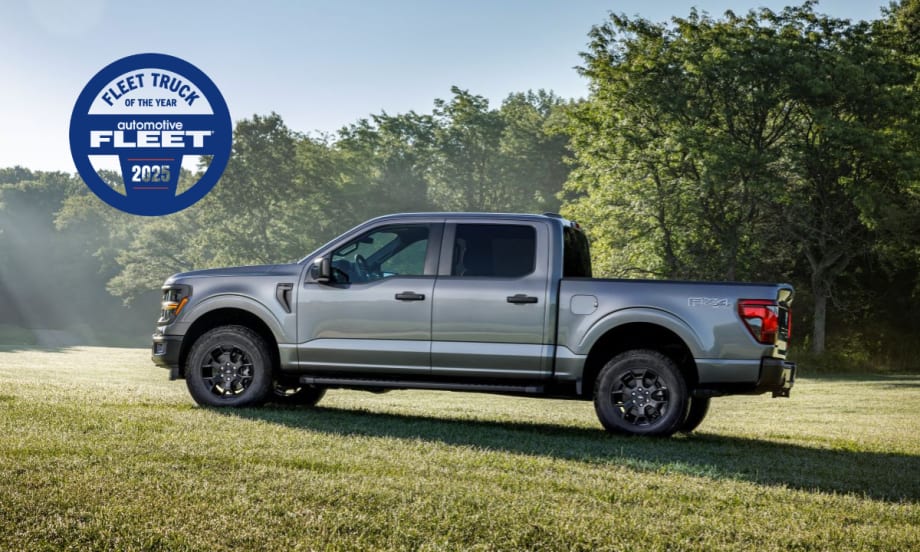 Ford F-150 with Fleet Truck of the Year award logo